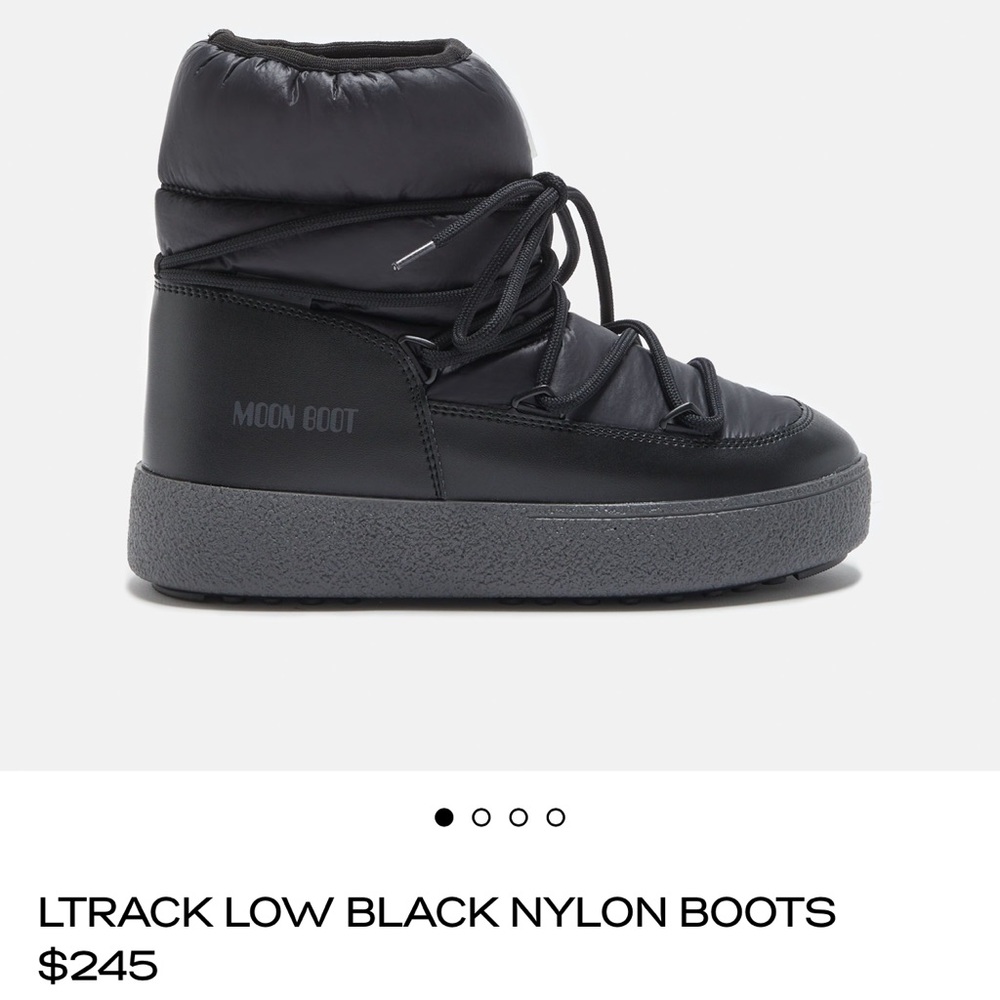 Moon Boot LTRACK LOW BLACK NYLON BOOTS